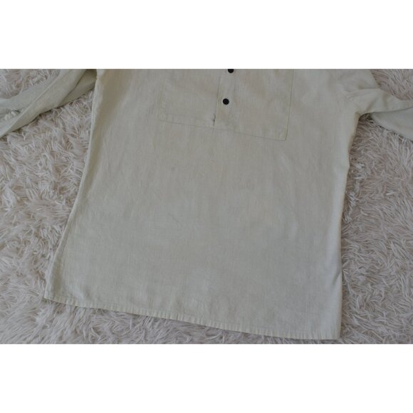 Vintage 80s All Cotton Tunic Blouse | size M - Picture 6 of 10